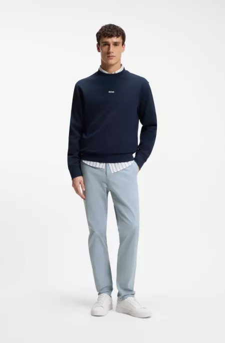 Tapered-fit chinos in stretch-cotton satin