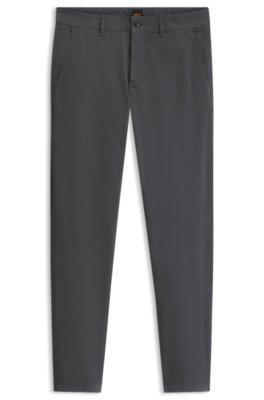 Boss Uomo Grigio Scuro Chino Slim Fit