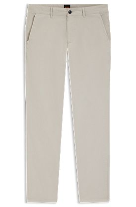 Slim-fit trousers in overdyed stretch satin