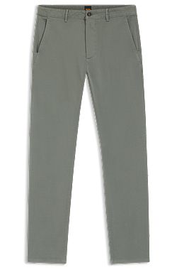 Slim-fit trousers in overdyed stretch satin
