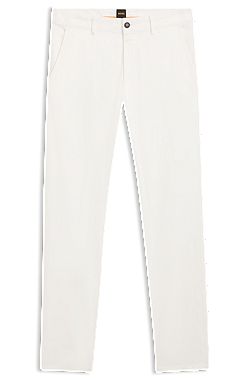 Slim-fit trousers in overdyed stretch satin
