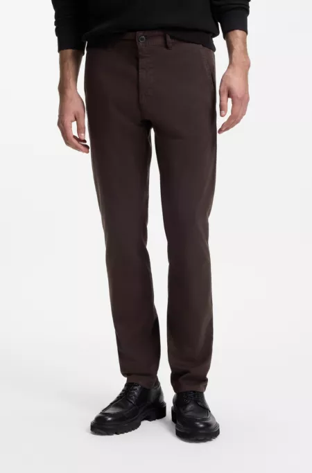 Pantalon Slim en satin stretch surteint