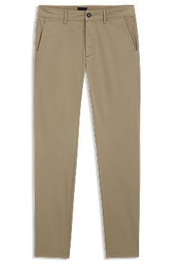Slim-fit trousers in overdyed stretch satin