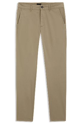 Slim-fit trousers in overdyed stretch satin