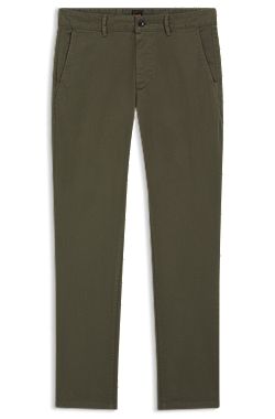 Slim-fit trousers in overdyed stretch satin