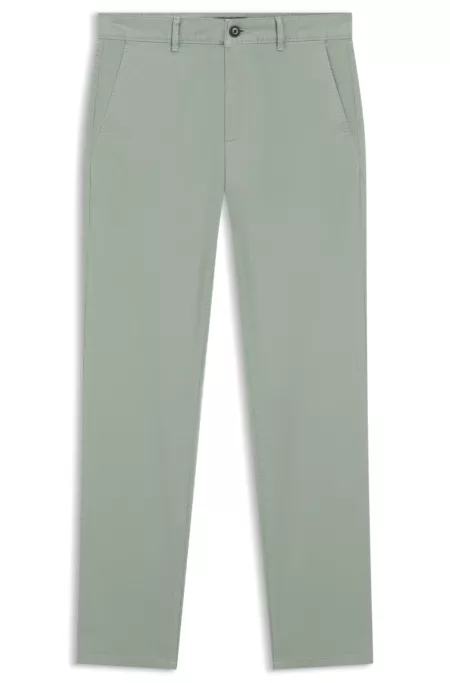Slim-fit chinos in stretch-cotton satin