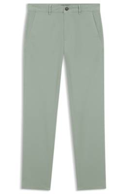 Slim-fit trousers in overdyed stretch satin 1