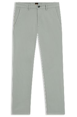 Slim-fit trousers in overdyed stretch satin