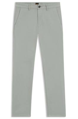 Slim-fit trousers in overdyed stretch satin 1