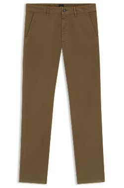 Slim-fit trousers in overdyed stretch satin