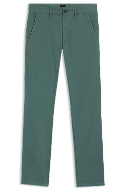 Slim-fit trousers in overdyed stretch satin