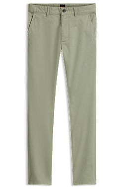 Slim-fit trousers in overdyed stretch satin