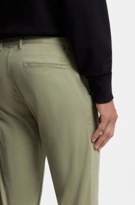 Pantalones slim fit de raso el&aacute;stico sobrete&ntilde;ido, Cal