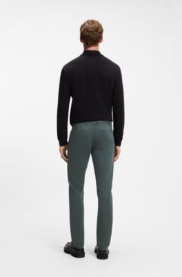 Slim-fit chinos, Dark Green