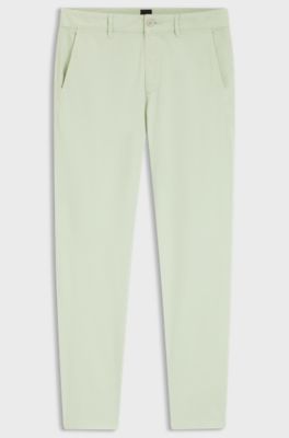Slim-fit chinos, Light Green