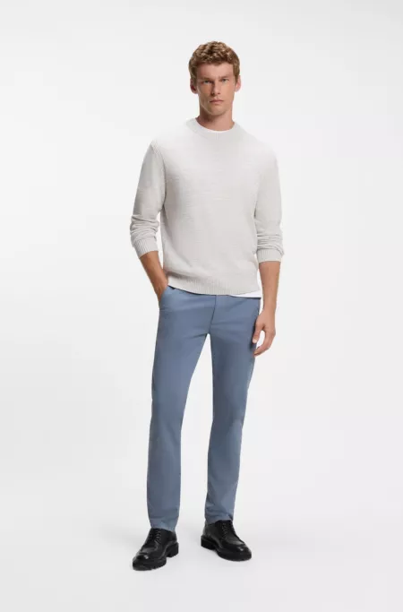 Pantalon Slim en satin stretch surteint
