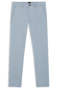 Slim-fit trousers in overdyed stretch satin