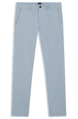 Slim-fit trousers in overdyed stretch satin
