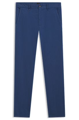 Slim-fit trousers in overdyed stretch satin