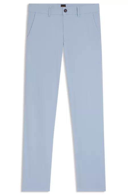 Slim-fit chinos in stretch-cotton satin