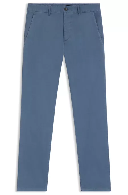 Slim-fit chinos in stretch-cotton satin