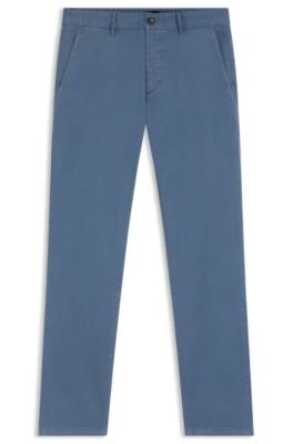 Slim-fit trousers in overdyed stretch satin 1