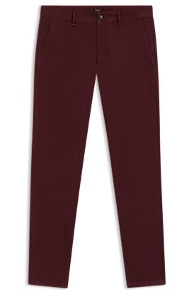 Slim-fit trousers in overdyed stretch satin