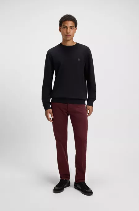 Slim-fit chinos in stretch-cotton satin