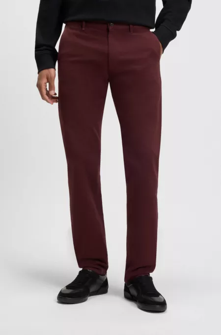 Slim-fit chinos in stretch-cotton satin