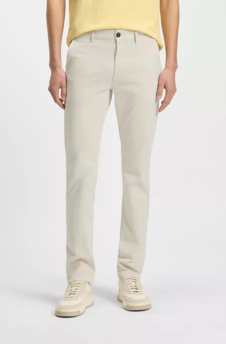 Slim-fit chinos in stretch-cotton satin
