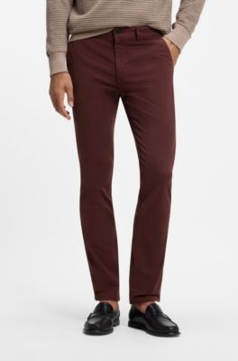 Slim-fit chinos, Brown