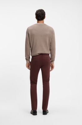 Slim-fit chinos, Brown