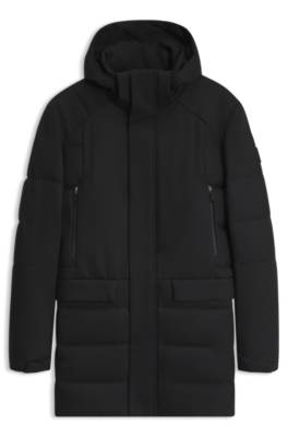 Boss Water-repellent hooded parka with down filling dunjackor herr – bild 4