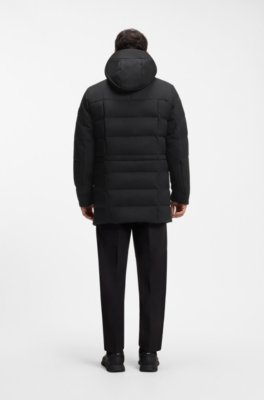 Boss Water-repellent hooded parka with down filling dunjackor herr – bild 2