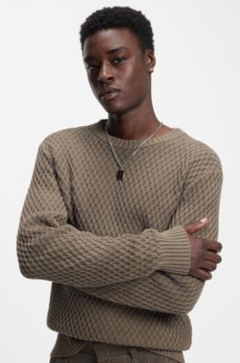 Chain necklace with double-sided logo pendant, Black