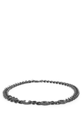 Collier à maillons arrondis avec logo inséré