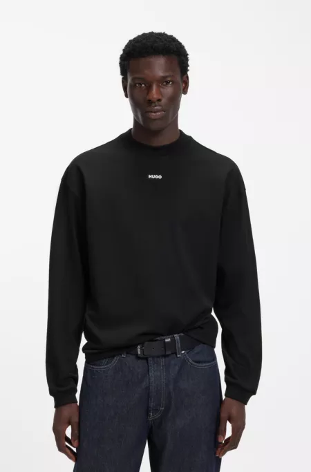 Cotton-jersey relaxed-fit T-shirt with logo print