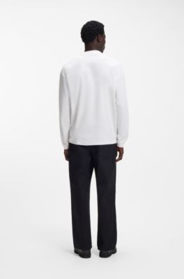 Cotton-jersey relaxed-fit T-shirt with logo print, White