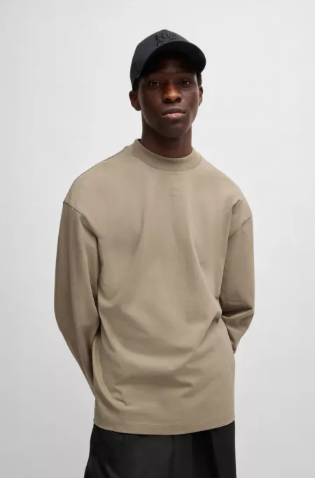 Cotton-jersey relaxed-fit T-shirt with logo print