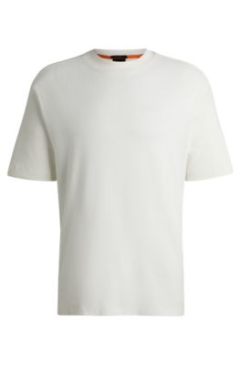 BOSS - Relaxed-Fit T-Shirt aus Baumwoll-Frottee mit Logo-Detail