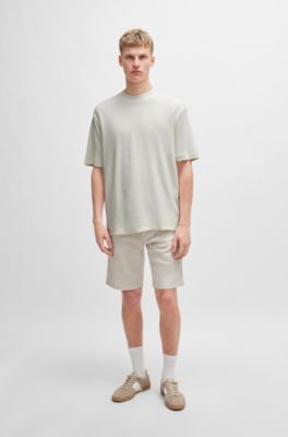 BOSS - Relaxed-Fit T-Shirt aus Baumwoll-Frottee mit Logo-Detail