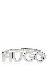 Logo ring in polished stainless steel, Silver