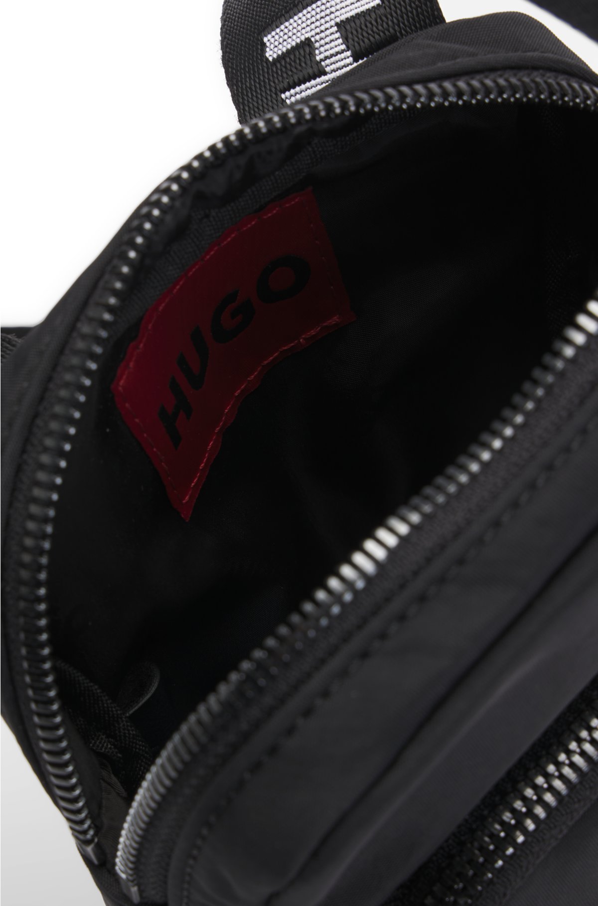 HUGO - Mini reporter bag with logo lettering