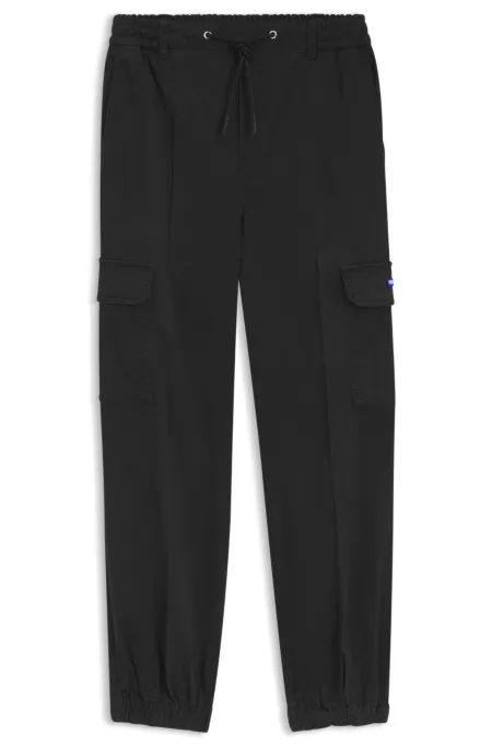 Relaxed-fit cargo trousers in stretch cotton