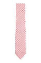 Галстук из смесового шелка с жаккардовым узором, светло-розовый