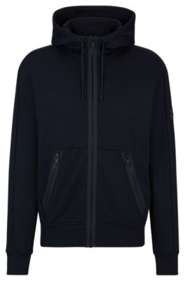 BOSS Cotton Terry Pullover Hoodie - Fossil Grey XXL