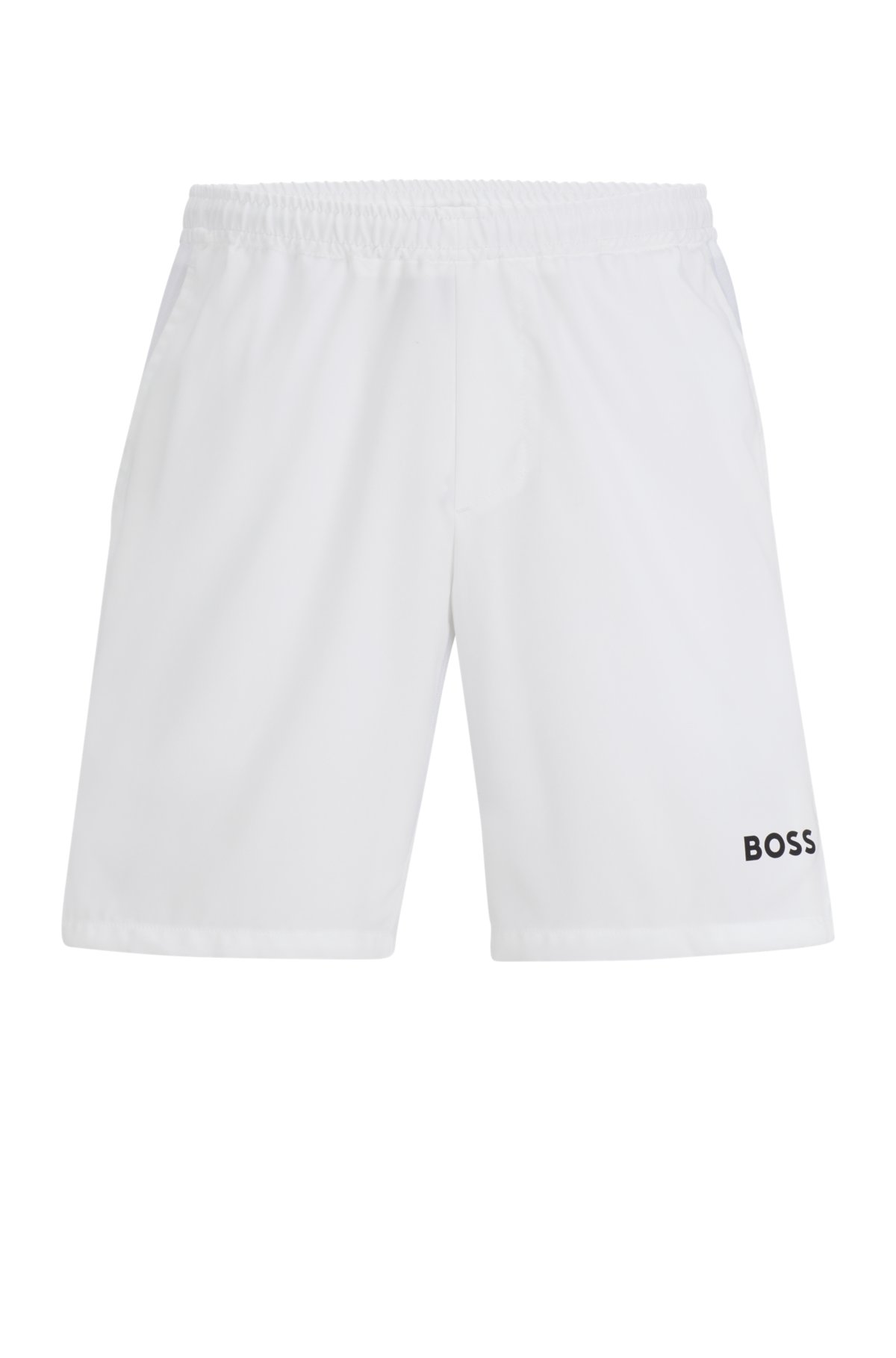 BOSS x MATTEO BERRETTINI quick-drying regular-fit shorts with logo print, White