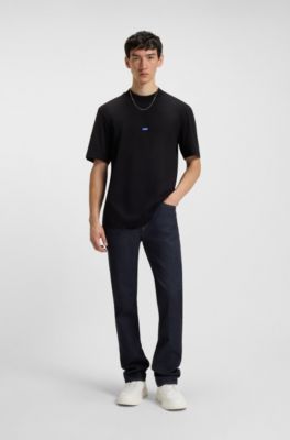 Slim-fit jeans in dark-blue stretch denim, Dark Blue