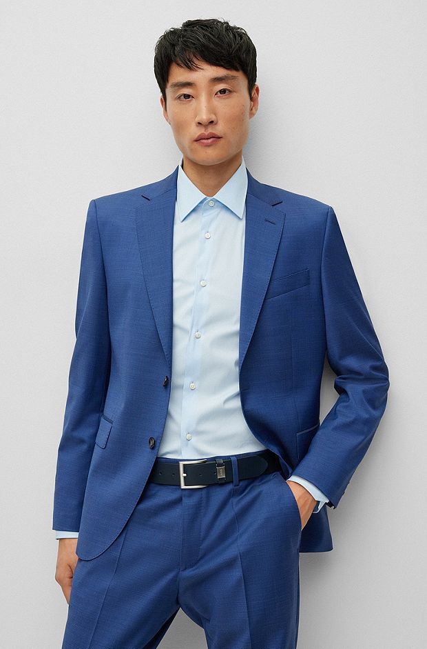 hugo boss suits blue