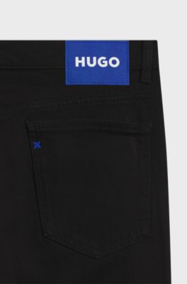 Slim-fit jeans van zwart stretchdenim, Zwart